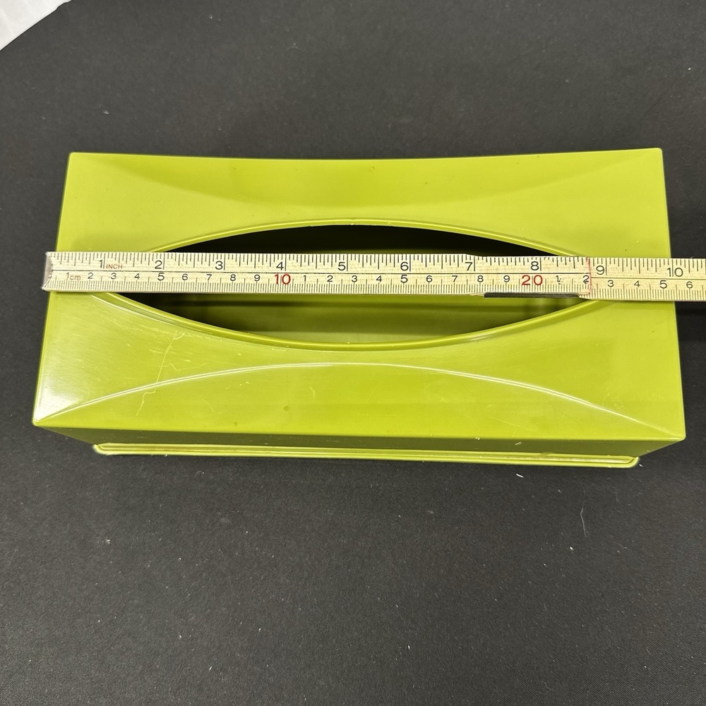 Vintage Retro Green Plastic Tissue Box Holder - Picture 6 of 7